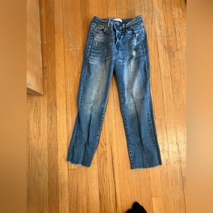 Flying Monkey Cropped Jeans with Kickflip Detail